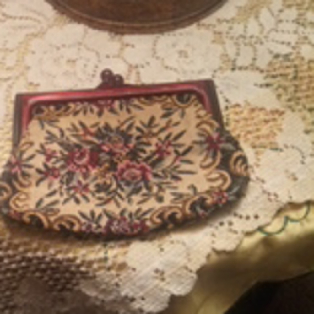 Antique small make-up bag